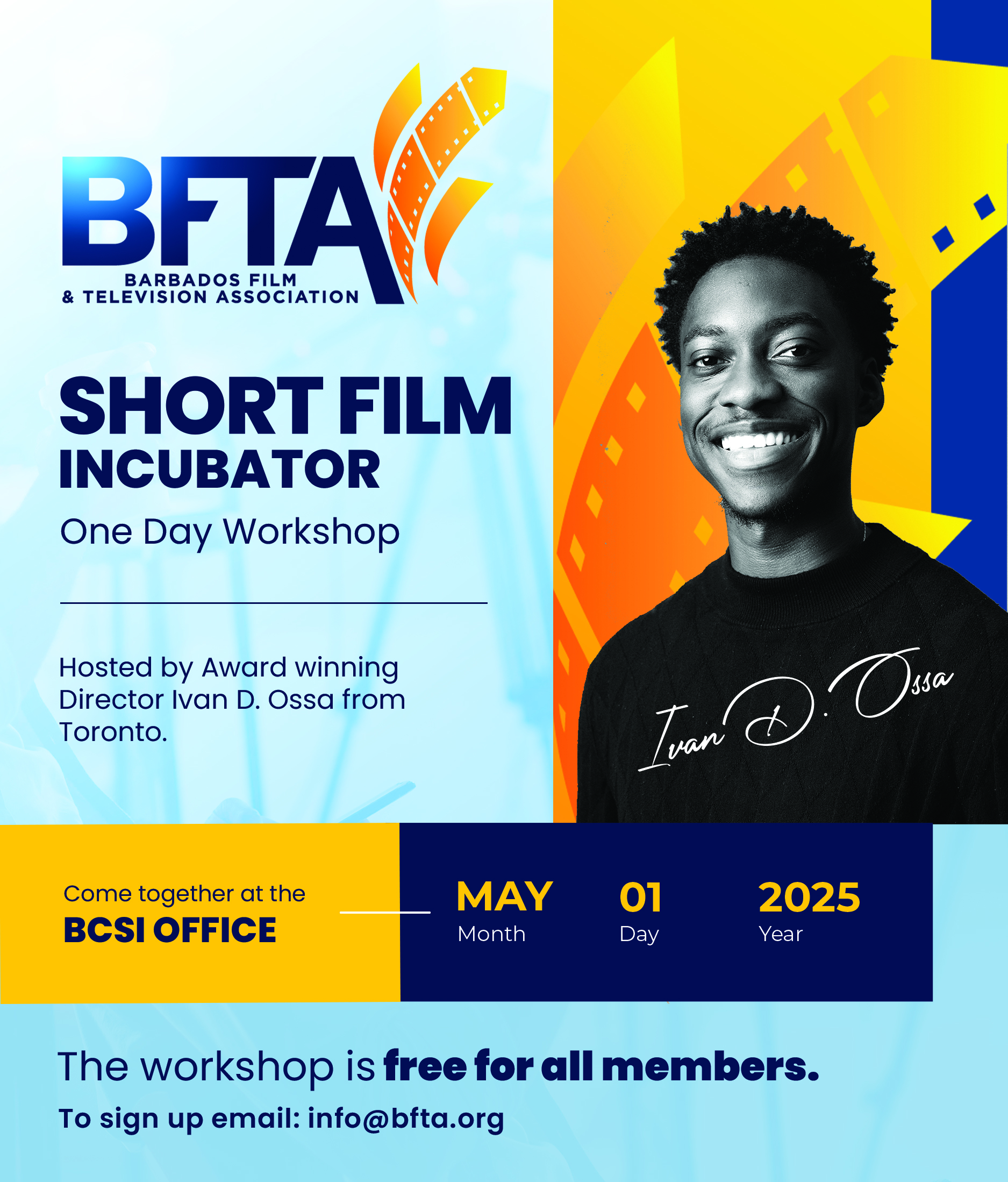 Ivan. D Ossa, Short Film Workshop, BFTA, Barbados